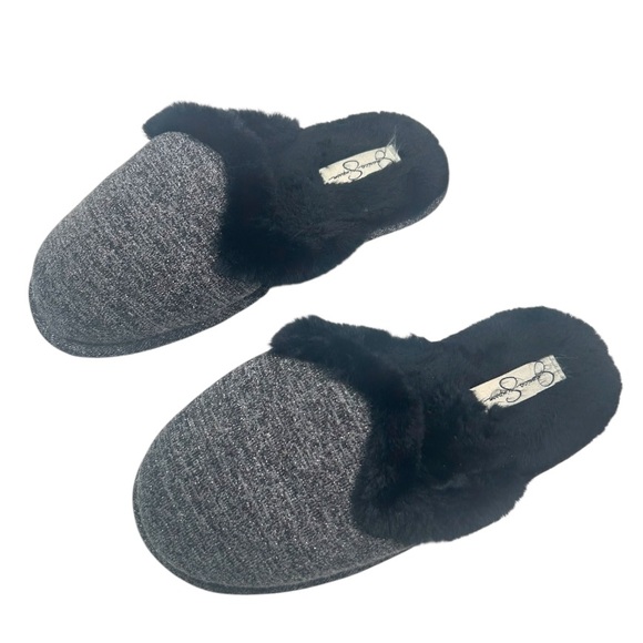 Jessica Simpson Shoes - Jessica Simpson Women’s Gray Faux Fur Lined Cozy House Slippers – Sz 8.5